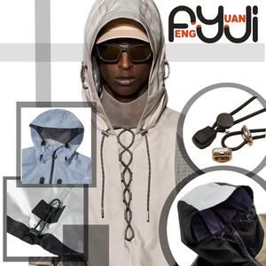 Bloqueur de cordon/embout de cordon en alliage de zinc nickel-free, finition brillante dorée, argentée ou noir mat, pour capuche de sweat-shirt, marque <span class=keywords><strong>FYJ</strong></span> - Product Image 5