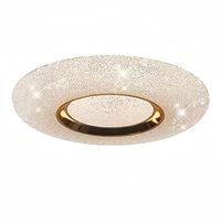 Plafonnier LED super lumineux, design crème, fer, acrylique, télécommande, montage en surface, spectre complet pour chambre principale