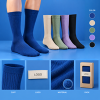 Chaussettes de compression de voyage en coton peigné et élasthanne, lot cadeau, avec soutien gradué du mollet, ajustement gradué et placement du motif