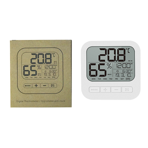 Plus récent Design Maison Décoration Affichage De La Température et De L'humidité Intérieures Numérique LCD Piles <span class=keywords><strong>Reveil</strong></span> - Product Image 6