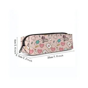 Trousse à crayons et étui à stylos en tissu imprimé sur le thème <span class=keywords><strong>des</strong></span> soins médicaux pour garçons/filles - Le cadeau idéal, motif dessin animé 2D plat, fournitures scolaires et de bureau pour enfants - Product Image 2
