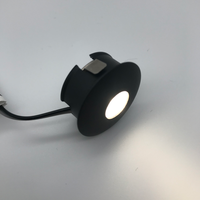 Einbau-LED-Mini-Displayleuchte 1W Schwarz/Silber Schmuck-Vitrinenbeleuchtung 100-240VAC