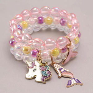2020ใหม่ร้อนขายราคาถูกน่ารักสไตล์แก้วลูกปัดยูนิคอร์นเสน่ห์<span class=keywords><strong>สร้อย</strong></span><span class=keywords><strong>ข้อ</strong></span><span class=keywords><strong>มือ</strong></span>สำหรับ<span class=keywords><strong>เด็ก</strong></span> - Product Image 1