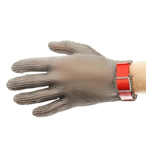 Vente d'usine : <span class=keywords><strong>Gants</strong></span> de travail en acier inoxydable de qualité alimentaire pour boucher, <span class=keywords><strong>gants</strong></span> à maillons réglables pour travaux dangereux - Product Image 1