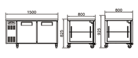 Table de préparation commerciale en acier inoxydable, plan de travail réfrigéré pour cuisine de restaurant, compact, sans givre, réfrigérateur à refroidissement efficace