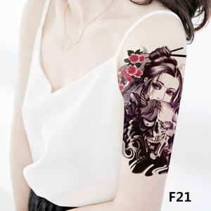 Autocollant de <span class=keywords><strong>tatouage</strong></span> pour <span class=keywords><strong>bras</strong></span>, dos, jambe, corps, <span class=keywords><strong>dentelle</strong></span>, autocollant temporaire, Sexy, personnalisé, Sexy, femmes, beauté, Design rouge - Product Image 6