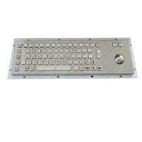 Clavier mécanique industriel professionnel étanche de kiosque de 65 touches monté en métal avec la boule de commande ou le touchpad ou le contre-jour