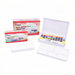 Kits de peinture <span class=keywords><strong>aquarelle</strong></span> FOSKA, design <span class=keywords><strong>voyage</strong></span>, cadeau idéal, avec 12/36 couleurs vives pour la création de cartes, les illustrations, la peinture, la calligraphie - Product Image 1