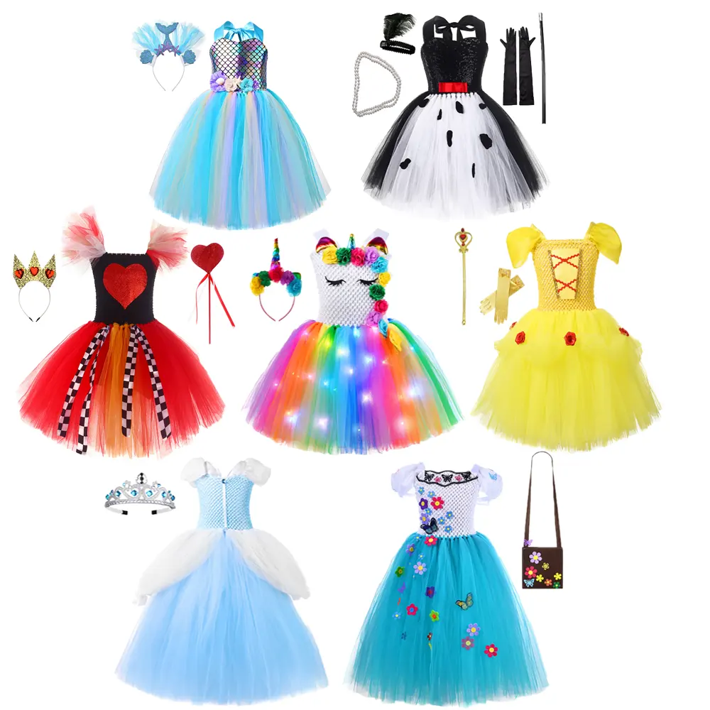 OEM ODM Custom Handmade Tutu Dress Princess Party Cosplay Children Tv & Movie Anime Costume For Christmas