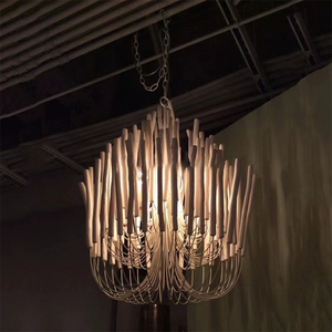 <span class=keywords><strong>Lampadario</strong></span> <span class=keywords><strong>Moderno</strong></span> a LED <span class=keywords><strong>Bianco</strong></span> in Stile Nordico in Legno e Metallo per Soggiorno, Sala da Pranzo, Ristorante, Chiesa, Matrimonio - Product Image 4