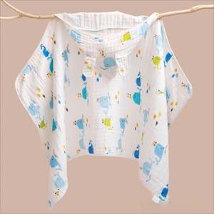 Serviette de bain pour bébé, garçon et fille, couverture en coton pour nouveau-né, peignoir, gaze à 6 couches, débarbouillette, lange pour bébé - Product Image 5