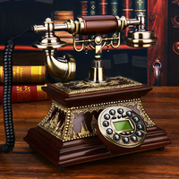 Ornements de téléphone rétro européen en résine antique téléphone ancien maison salon bureau décoration artefact