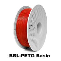 Filamen Printer 3D Bambu PETG Basic Baru 1.75mm 1KG Tahan UV untuk Printer FDM BambuLab Creality Anycubic