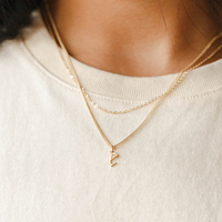 Pendentif alphabet initial EMANCO en acier inoxydable, breloque pour la fabrication de colliers, accessoires de bijoux pour femmes, vente en gros, dropshipping