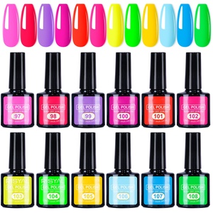 Ensemble de vernis à ongles UV 12 couleurs super blanc et noir, couleurs néon fluorescentes brillantes, couleurs bonbons, nouvelle mode 2026, nail art - Product Image 3