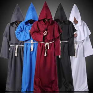<span class=keywords><strong>Costume</strong></span> da monaco medievale di <span class=keywords><strong>Halloween</strong></span> MAH07, mantello da mago, sacerdote, frate, con cappuccio. - Product Image 1