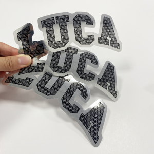 Autocollant en vinyle promotionnel personnalisé, imprimé UV, auto-adhésif, découpé à la forme, hologramme argenté, imperméable, pour motos - Product Image 3
