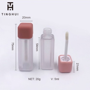 Hermosos Tubos Cuadrados de Brillo Labial de Plástico Esmerilado de Colores, Etiqueta Privada, Envase de 5ml para Brillo Labial - Product Image 5