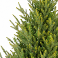 Sapin de Noël artificiel en pot de 2,10 m pour entrée, porche, avec base décorative en forme d'urne carrée, décoration intérieure et extérieure