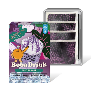 Taiwan PULY Taro 4PK Flavor Frozen Instant Boba Kit <b>Box</b> Gluten Free Long Shelf Life No complex <b>steps</b> For Pop Up Events - Product Image 4