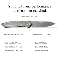 Nouveau Style 940 poignée en alliage de titane pliant M390 acier Camping survie pêche Collection EDC couteau à fruits