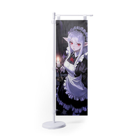 Logo personnalisé Anime Design Bureau Plage Drapeau Mini Table Drapeau Décoratif Avec Mini Table Drapeau