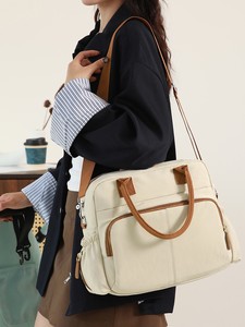Bolsa <span class=keywords><strong>de</strong></span> Hombro Multicompartimentos para Madre y Bebé, Color Sólido, con Cierre y Forro <span class=keywords><strong>de</strong></span> Poliéster, para Salidas y Almacenamiento - Product Image 1