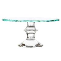Support à gâteau rond en cristal suspendu, plateau en verre, support à gâteau en cristal brillant pour décoration de mariage