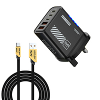 Pengisi Daya USB C PD 240W 5 Port Pengisian Cepat 3.0 Pengisi Daya Ponsel USB Tipe C Adaptor Pengisian Cepat untuk Samsung Xiaomi Huawei