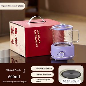 Bouilloire allemande de santé et bien-être, intégrée, pour mijoter et bouillir, à température constante, petite, en verre borosilicate de haute qualité, pour le bureau - Product Image 6