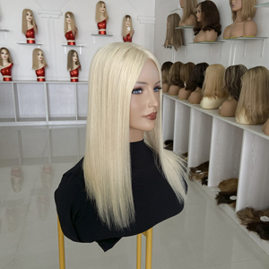 Nuevo Producto Listo para Enviar YF-2346 # Extensiones de Cabello Humano Virgen con Base de Seda, 60 5x6.5, 130% de Densidad, Lisas, Color Rubio - Product Image 2