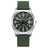 Montre Homme Silicone Quartz Sport Unisexe Étanche 30M avec Aiguille des Secondes Lumineuse et Cadran Facile à Lire