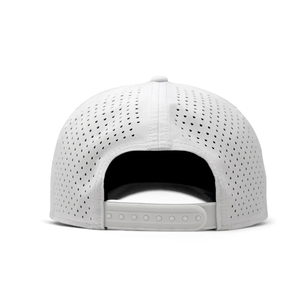 Tùy Chỉnh Chất Lượng Cao Trắng Camo Snapback Cap Không Thấm Nước Laser Cắt Lỗ Polyester Với Cao Su Vá 6 Tấm Mens Hat - Product Image 4
