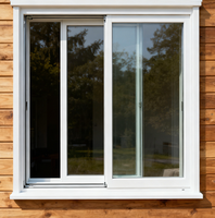 Puertas y Ventanas Corredizas de Aluminio con Doble Vidrio Personalizadas, Diseño Horizontal Moderno, Pantalla de Acero Inoxidable para Cocina y Escuela