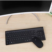 Ensemble clavier et souris sans fil USB 102 touches 2,4 GHz Clavier et souris sans fil ultra fins Combo Clavier pleine taille pour ordinateur