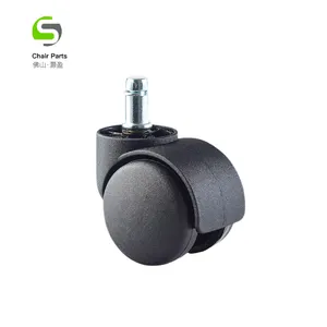 Office Chair Replacement Parts Chair Casters and Wheels PP with Dust Cover 50mm Metal Iron Industrial Wheelchair Parts for Chair