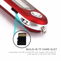 Lecteur MP3 à longue autonomie avec écran, 4 Go de mémoire, en plastique, avec affichage des paroles et écran inférieur à 2 pouces pour l'apprentissage musical
