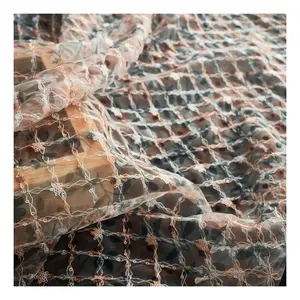 Hot Bán Nhiều Màu Wedding <span class=keywords><strong>Dress</strong></span> Bridal Phi Sequin Hoa Tulle Net Lưới Thêu Ren Lưới Vải Cho Phụ Nữ Hàng May Mặc - Product Image 1