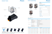 Relais de puissance miniature à usage général Asiaon AS13F 4Z 8 broches 12A 250VAC DPDT 2CO certifié ROHS, montage sur rail DIN, ensemble de prises