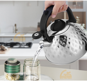 Bouilloire sifflante en acier inoxydable 3l pour cuisinière, théières pour faire bouillir de l'eau, induction - Product Image 4