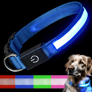 <span class=keywords><strong>Collar</strong></span> Luminoso <span class=keywords><strong>LED</strong></span> Recargable por USB para Perros, de Malla de Nailon, Venta al por Mayor, para Todas las Estaciones - Product Image 3