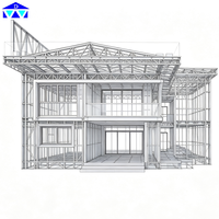 Low Cost Long Life LGS Maison préfabriquée Villas Maison résidentielle 200 ㎡  Zone de résidence au Nigeria