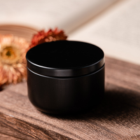 Bougie parfumée en cire de soja artisanale, mini boîte en métal de 1,5 oz, logo personnalisé, huile essentielle, écologique, légère, voyage, Diwali