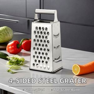 Accesorio de Cocina, Rallador de Verduras, Queso y Jengibre, con Mango de Acero Inoxidable, 4 Lados, para Frutas, Queso, Jengibre y Verduras - Product Image 3