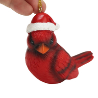 Résine Artisanat Souvenir De Noël Le Noël Rouge Oiseau Ornement Porte-clés Ornement Suspendu Cadeaux Pour Enfants Articles D'ameublement