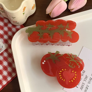 New Arrival <b>Hair</b> Accessories Large Cellulose Acetate Vegetable <b>Hair</b> <b>Clip</b> Tomato <b>Hair</b> <b>Claws</b> for Girls - Product Image 5