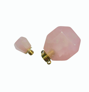 Yingjia Craftwork Vente en gros Pendentif flacon vide pour huile essentielle et parfum en quartz rose, breloque pour la fabrication de bijoux - Product Image 6