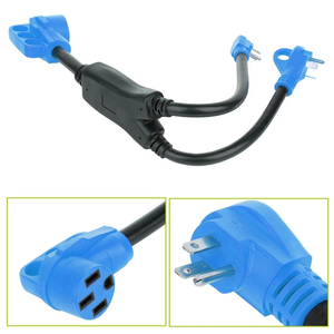 <span class=keywords><strong>Adaptateur</strong></span> de cordon d'alimentation en Y <span class=keywords><strong>pour</strong></span> VR, 50 <span class=keywords><strong>ampères</strong></span> femelle vers <span class=keywords><strong>30</strong></span> <span class=keywords><strong>ampères</strong></span> et 15 <span class=keywords><strong>ampères</strong></span> mâle, cordon de séparation électrique robuste <span class=keywords><strong>pour</strong></span> VR, camping-car, remorque - Product Image 6