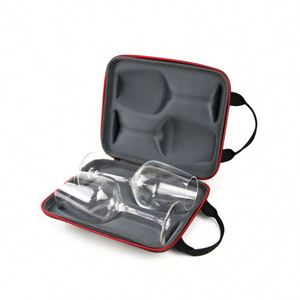Estuche Portátil Personalizable de EVA para Copas de Vino, Resistente a Impactos, Bolsa para Botella de Vino Tinto con Estilo Inglés y Color Personalizado - Product Image 1