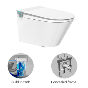 WC suspendu intelligent en céramique monobloc à cadre dissimulé avec fonction intégrée TA-TE53DF - Product Image 2